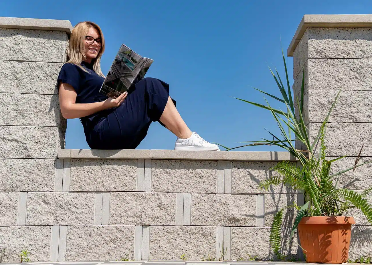 Element Gard Jumatate Baroc Vintage, Petra Pavaje, alb, 24x20x20 cm