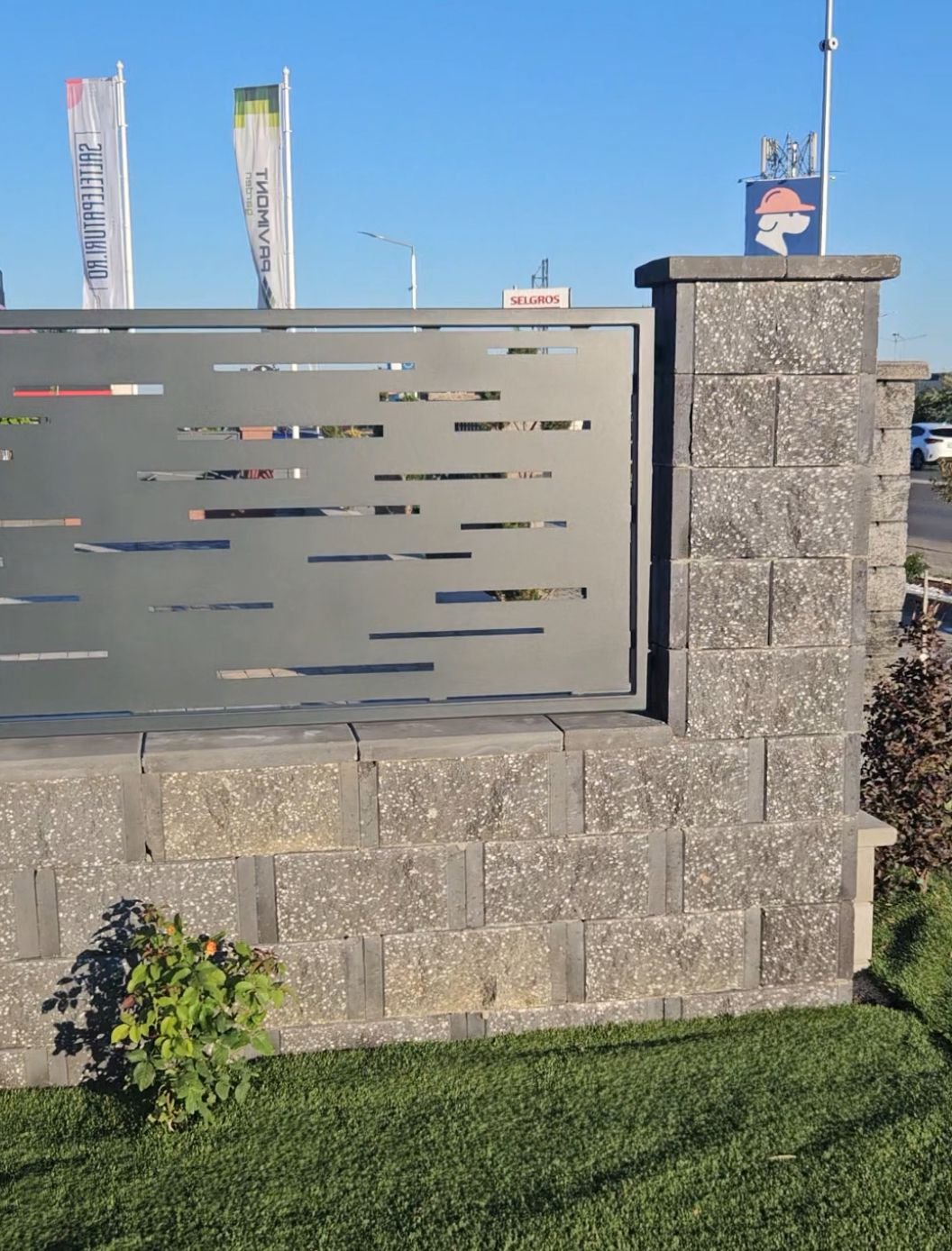 Element Gard Jumatate Baroc, Petra Pavaje, negru, alb, maro deschis, 40x20x20 cm - imagine 3