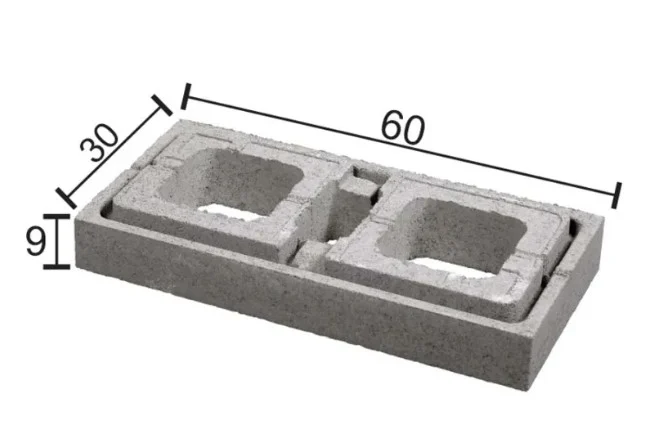 Element Gard Modern, Petra Pavaje, alb, 60x30x9 cm - imagine 5