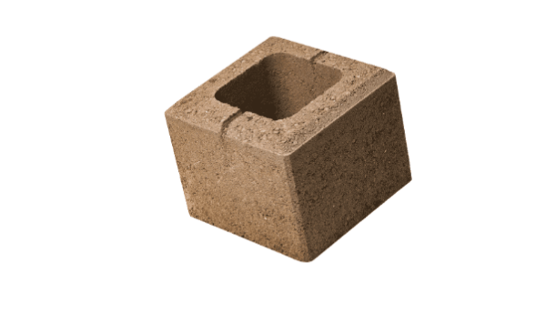 Element Jumatate Gard Robusto, Petra Pavaje, maro deschis, 20x20x16 cm