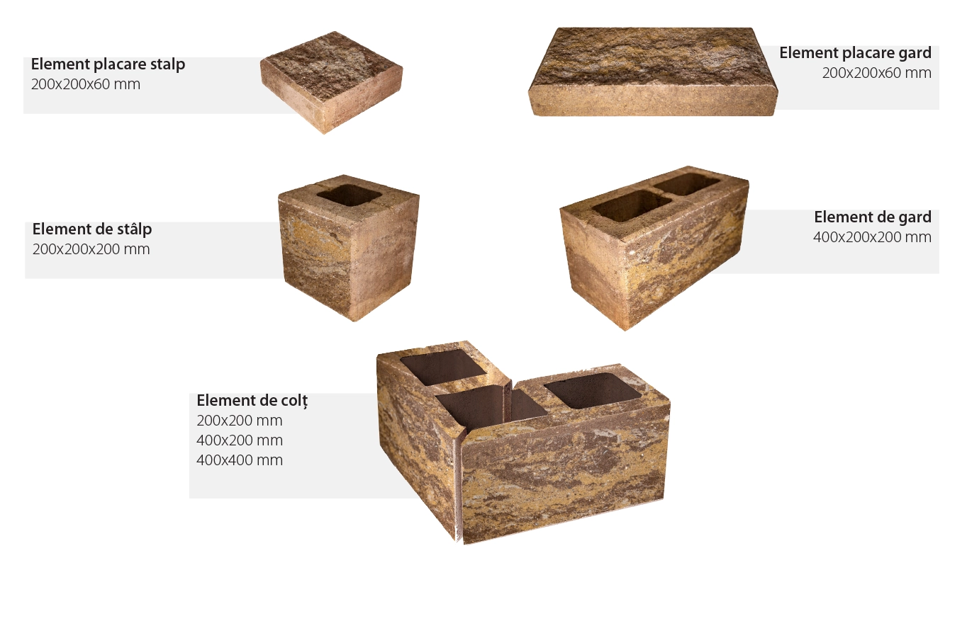 Element De Placare Arhitektur, Leier, sepia, 40x20x6 cm - imagine 3