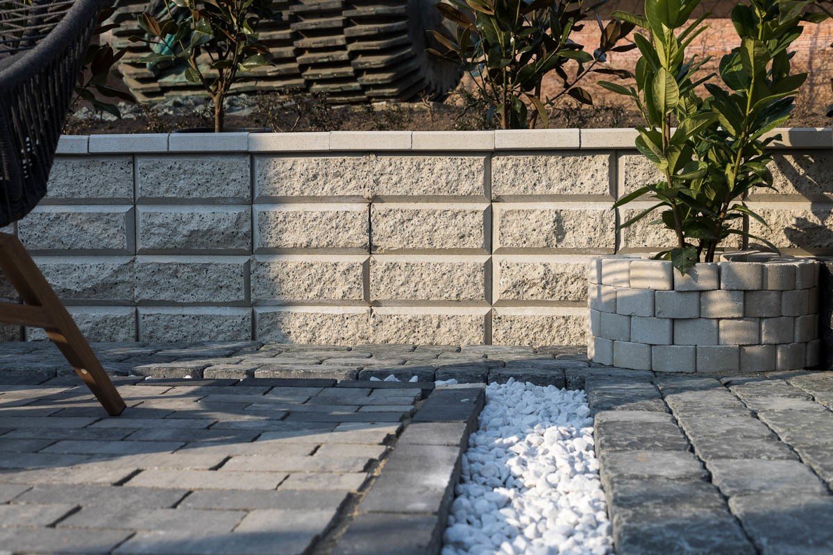 Element Bloc Gard Tandem, Elis Pavaje, cafe, alb-crem, antracit, maro, 32,5x24x14 cm - imagine 5