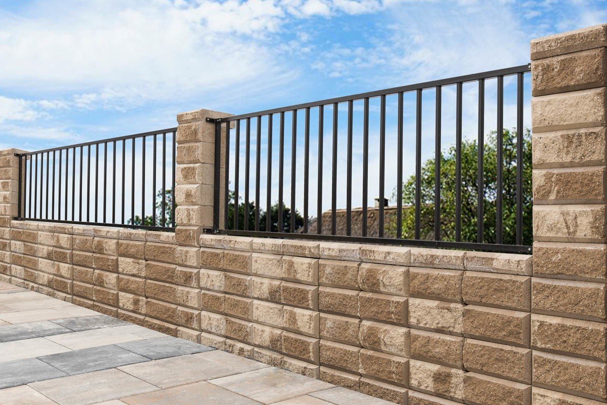 Element Bloc Gard Tandem, Elis Pavaje, cafe, alb-crem, antracit, maro, 32,5x24x14 cm