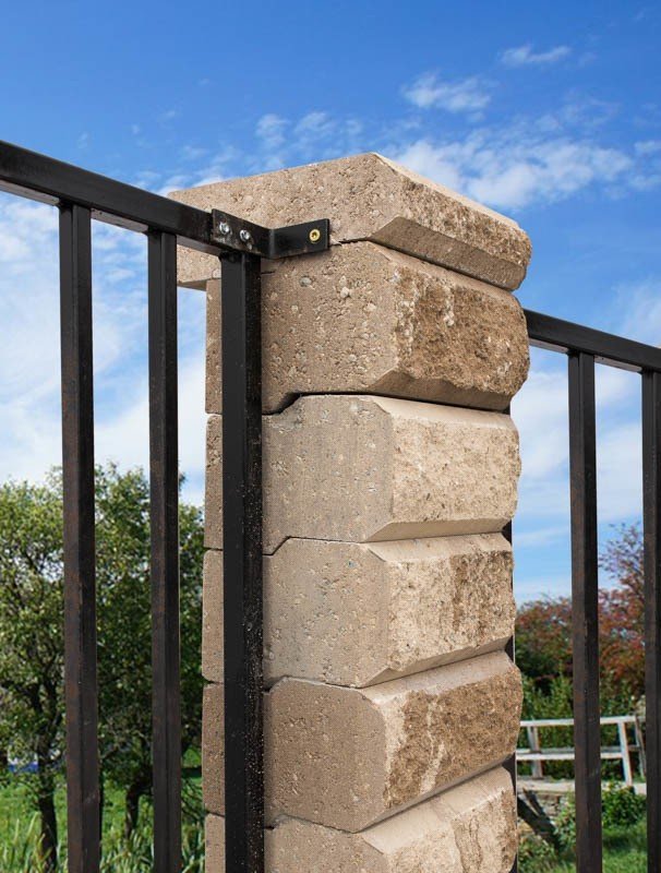 Element Bloc Gard Tandem, Elis Pavaje, cafe, alb-crem, antracit, maro, 32,5x24x14 cm - imagine 3