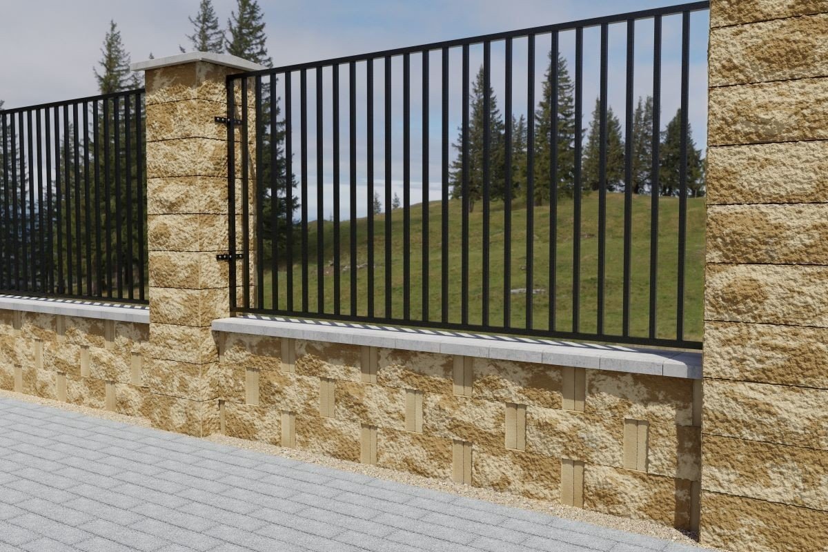 Element Stalp Siena, Elis Pavaje, cafe, 40x20x18,5 cm - imagine 2