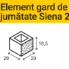 Element Gard Jumatate Siena 2, Elis Pavaje, dolomit, 20x24x18,5 cm - imagine 2