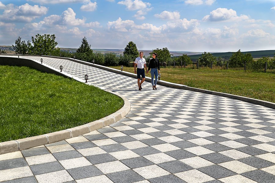 Pavaj Symmetrica, Amplio Granito, portocaliu, antracit, 40x40x6 cm - imagine 9