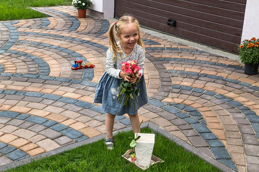 Pavaj Symmetrica, Arca Romana, alb, multiformat, 6 cm